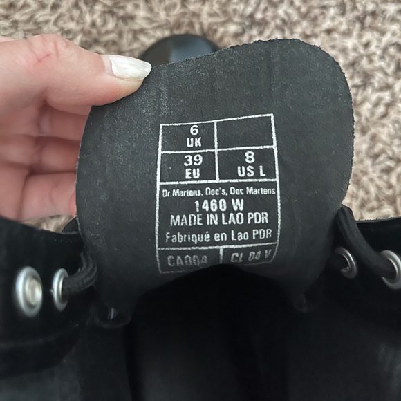 Doc Martens 1460 Black Patent Croc Boots - Picture 6 of 6